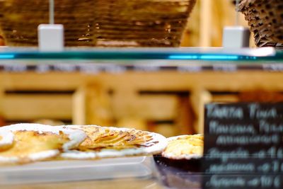 Close-up of dessert for sale in store