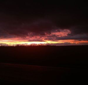 Sunset over landscape