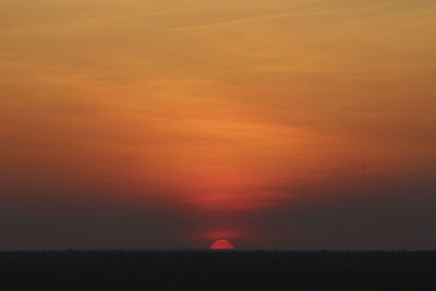 Scenic view of landscape at sunset