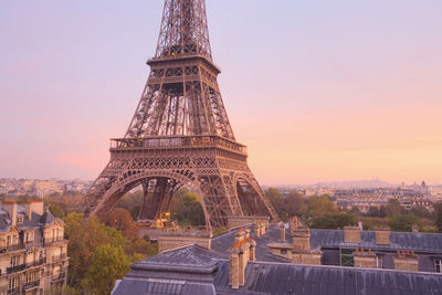 View of tower at sunset