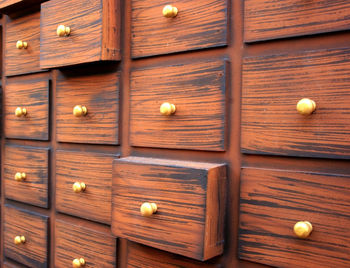 Full frame shot of drawers