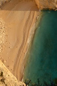 High angle view of beach