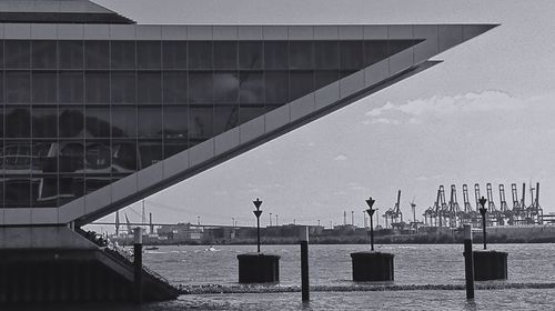 View of bridge over river