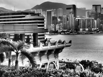 View of bridge over river