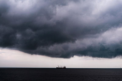 Storm clouds over sea