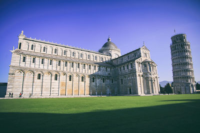 View of historical building against blue sky