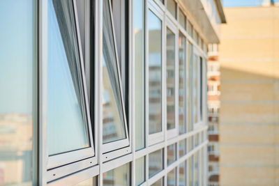 Full frame shot of glass building