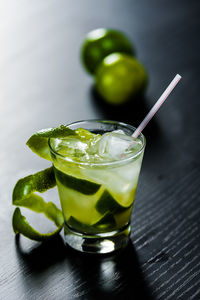 Close-up of mojito on table