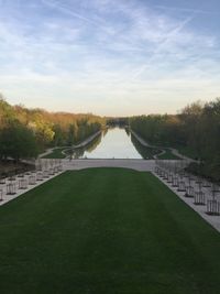 Scenic view of river against sky