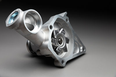 Close-up of camera against black background