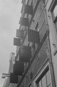 Low angle view of buildings against sky