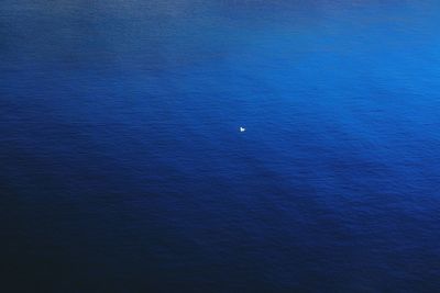 Scenic view of sea against blue sky