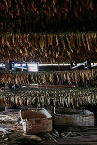 Close-up of metallic structure against wall