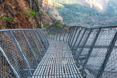 High angle view of bridge