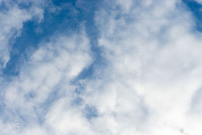 Low angle view of clouds in sky