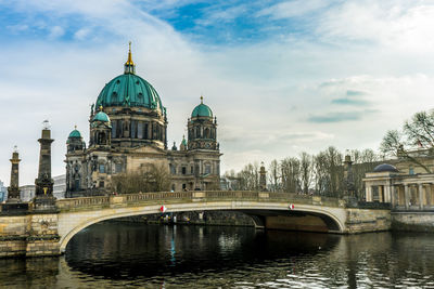 Bridge over river in berlin museum island 