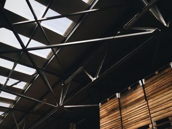 Low angle view of illuminated ceiling in building