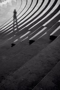 Shadow falling on steps in park