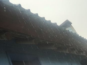 Low angle view of old building against sky