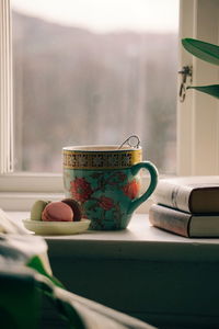 Close-up of books on table