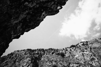 Low angle view of mountain against sky