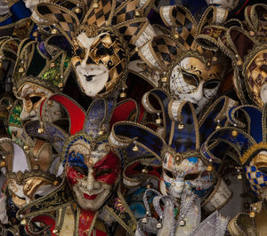 Full frame shot of traditional masks