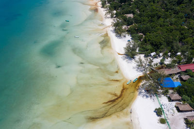 High angle view of swimming pool