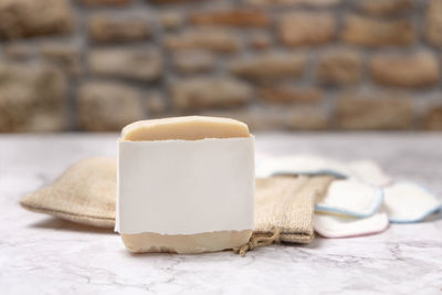 Close-up of bread on table