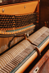 Close-up of piano keys