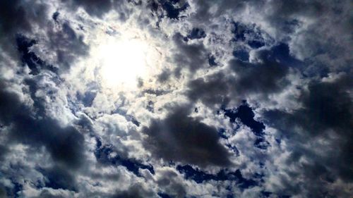 Low angle view of cloudy sky