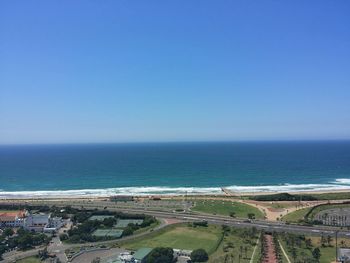 View of sea against clear sky