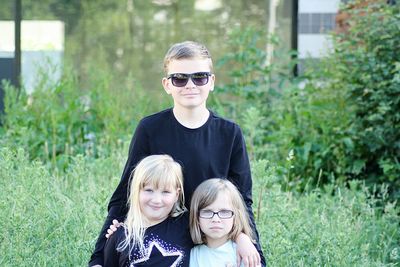 Portrait of smiling children