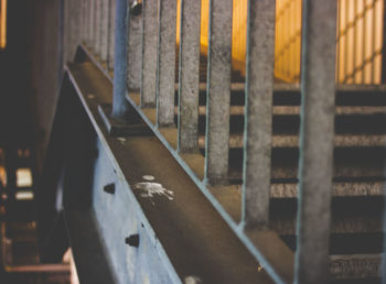 High angle view of staircase in building