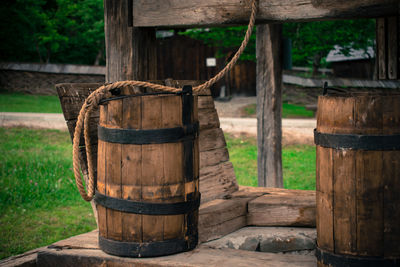 View of wooden structure