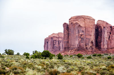 Rock formations against sky