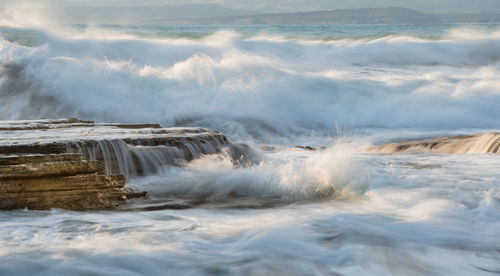 Scenic view of sea waves