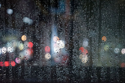 Raindrops on window