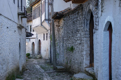 Narrow alley amidst old buildings