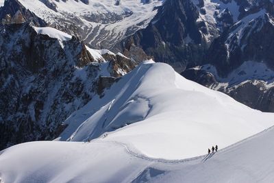 Scenic view of snowcapped mountains