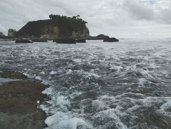 Scenic view of sea against sky