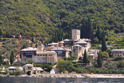 Greece, mount athos, docheiariou monastery is one of the twenty orthodox monasteries  of mount athos