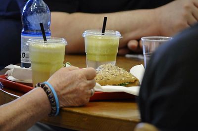 Close-up of hand holding coffee