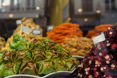 Close-up of fruits for sale in market