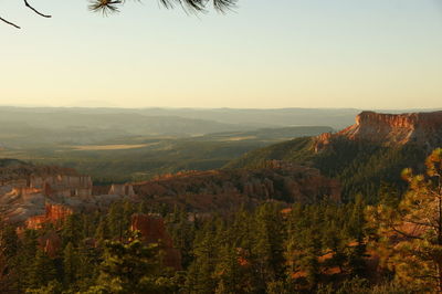 Scenic view of landscape against sky during sunset