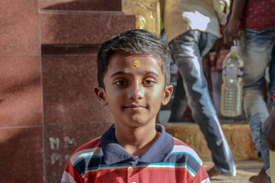 Portrait of boy outdoors