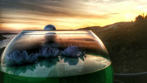 Reflection of clouds in water