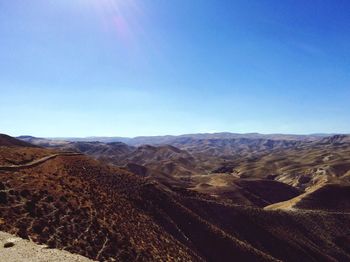 Scenic view of landscape against clear sky