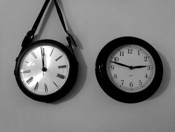 Low angle view of clock