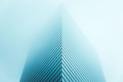 Low angle view of modern buildings against clear sky