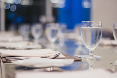 Close-up of drinks on table